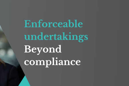 enforceable undertakings Beyond compliance