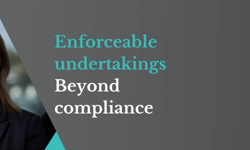 enforceable undertakings Beyond compliance