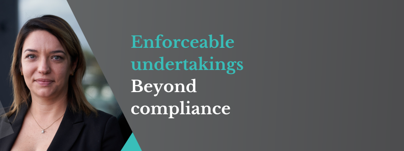 enforceable undertakings Beyond compliance